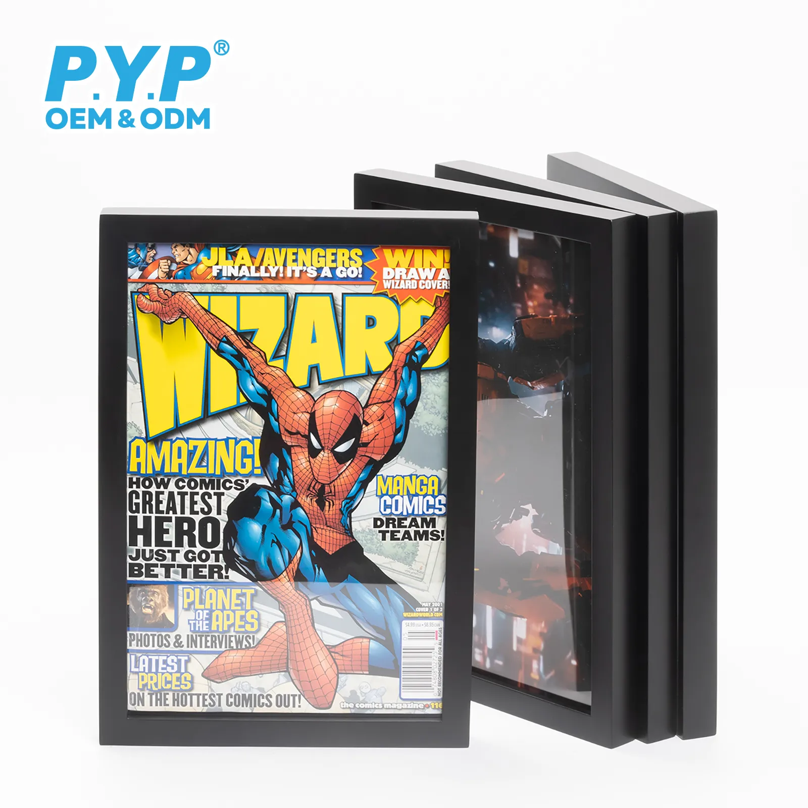 thumbnail image 2 of GameDay Display Black Shadow Box Frame For Comic Books – Fits Standard Magazine Size 2 of 5