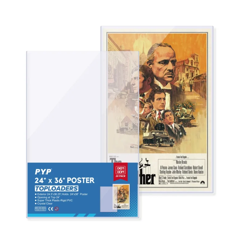 Factory wholesale 24x36 movie poster hard toploader, rigid pvc display holder for vintage collectible poster long‑term preservation