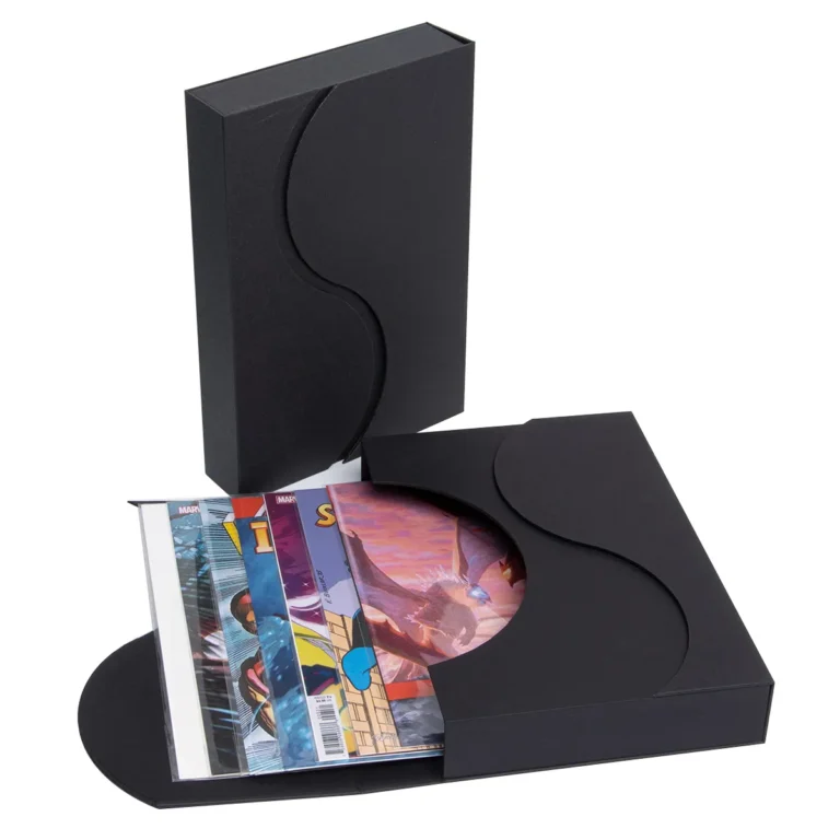 Hard paper magnetic closure comic box, dual‑purpose for storage and simple display of comic books