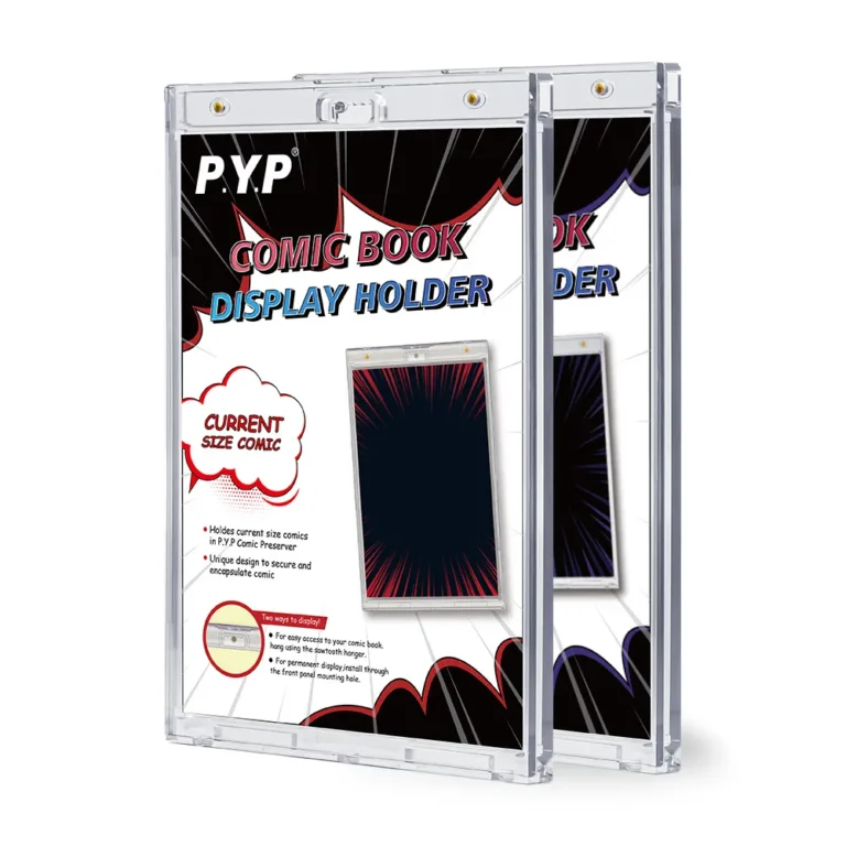 Front retail package of comic magnetic holder with printed specifications and OEM ODM mark