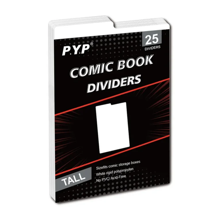 Retail‑ready comic dividers used for comic shop back‑stock inventory classification