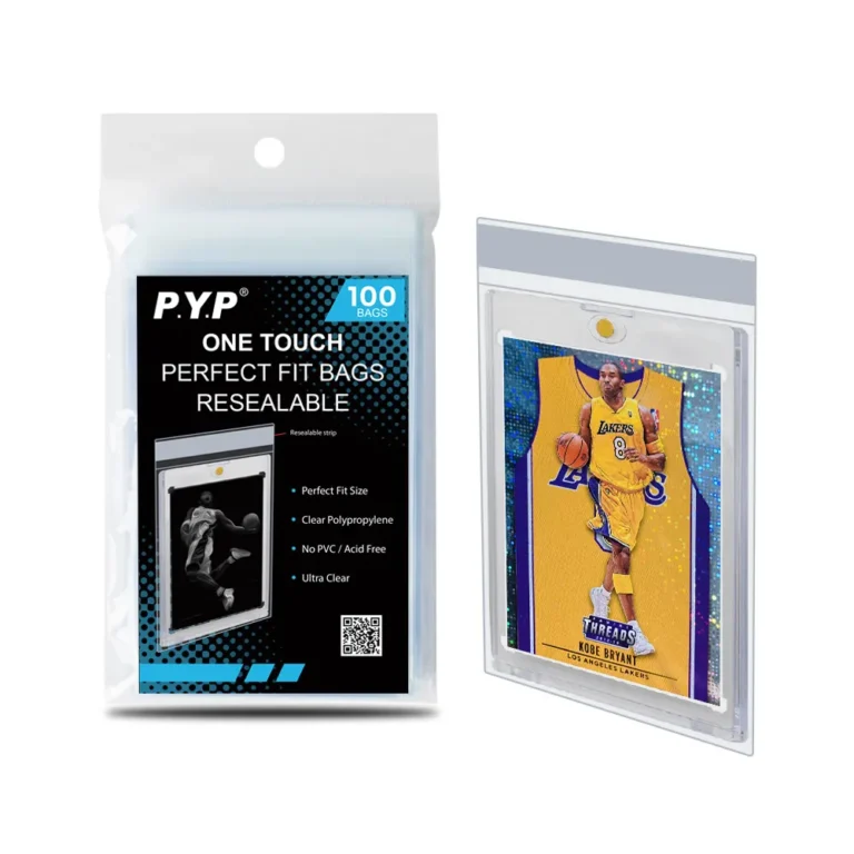 Clear archival acid-free one touch resealable poly bags, reusable adhesive sealing storage protectors exclusively for PSA BGS one touch graded slabs, anti-dust scratch resistant transparent slab sleeves, factory OEM custom logo packaging bulk wholesale for trading card dealers