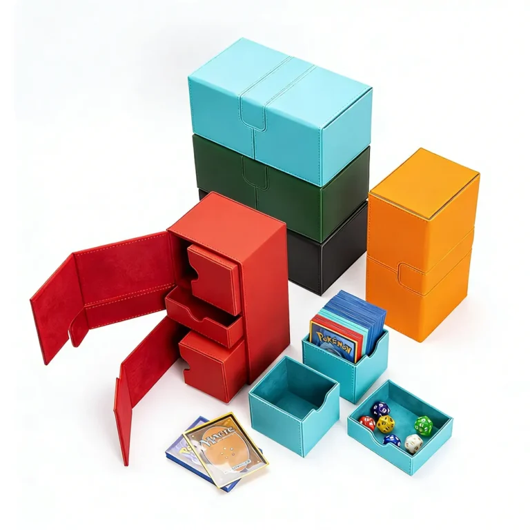 200+ Double Sleeved Card Deck Box with Dice Tray