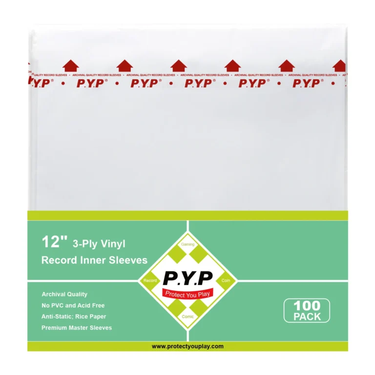 100‑count package of archival 12 inch 3‑ply anti‑static rice paper vinyl record inner sleeves, factory wholesale supply