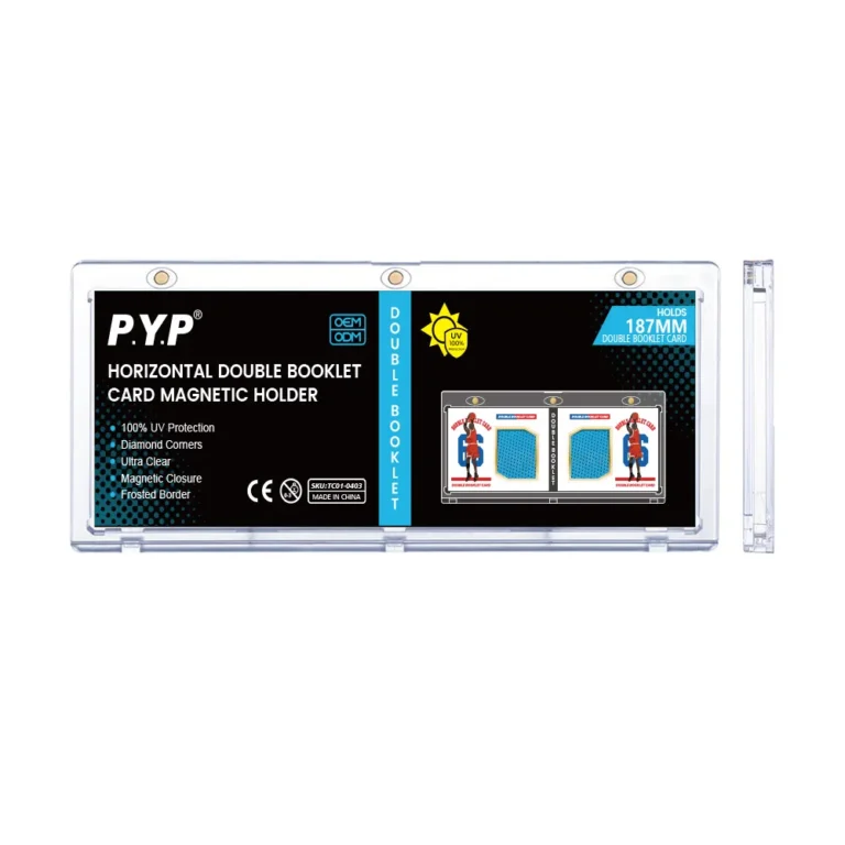 187mm Horizontal Double Booklet Card UV One Touch Magnetic Holder 187mm Horizontal Double Booklet UV Magnetic Trading Card Holder Manufacturer