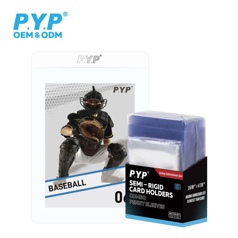 3x4 inch clear acid-free semi-rigid card holder, UV anti-fade stiff plastic trading card protector sleeve for standard sports TCG collectible cards storage and shipping