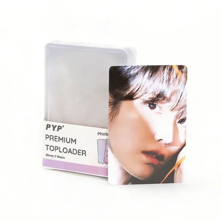 Factory wholesale clear hard plastic toploader sleeves, PYP premium rigid card protector for k‑pop photocard collection and resale