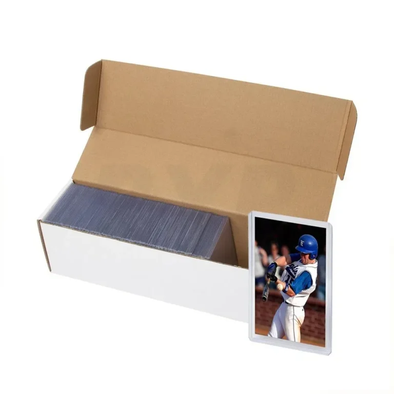 Premium Corrugated Cardboard Trading Card Storage Box Compatible With Standard 3x4 Toploaders