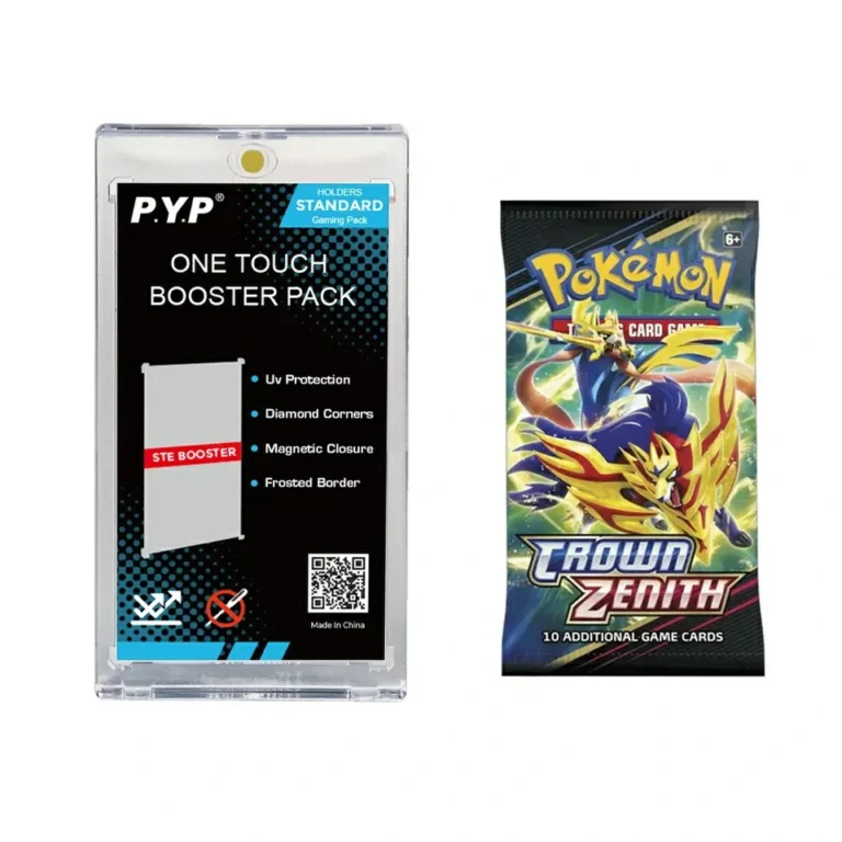 Wholesale magnetic one touch booster pack holder, stackable hard plastic magnetic case for pokemon sealed booster pack bulk supply